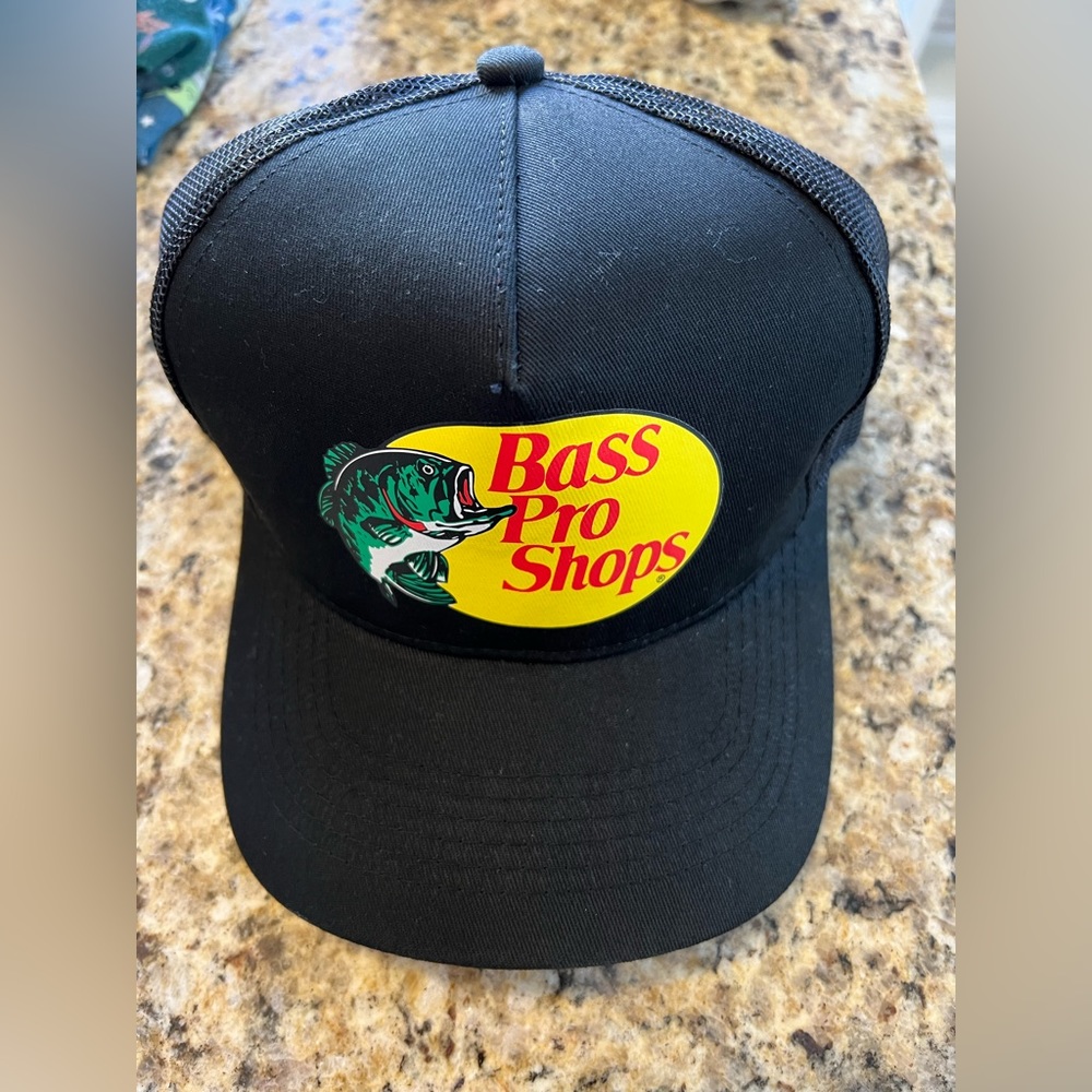 Bass Pro Shops Black Trucker Hat